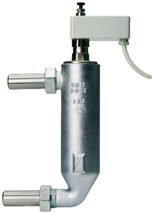 Wassermangelsicherung von IMI Hydronic Engineering mit einem grundkörper in GGG und verzinkter Oberfläche, zwei Anschlüssen für die Installation im Rohrsystem.